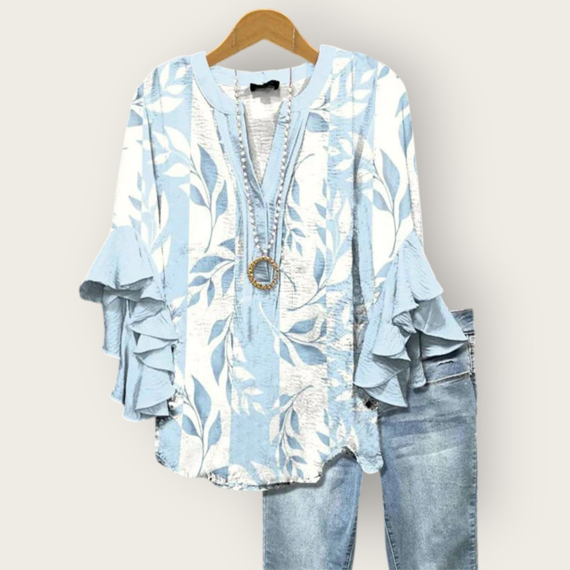 Lyseblå Bluse