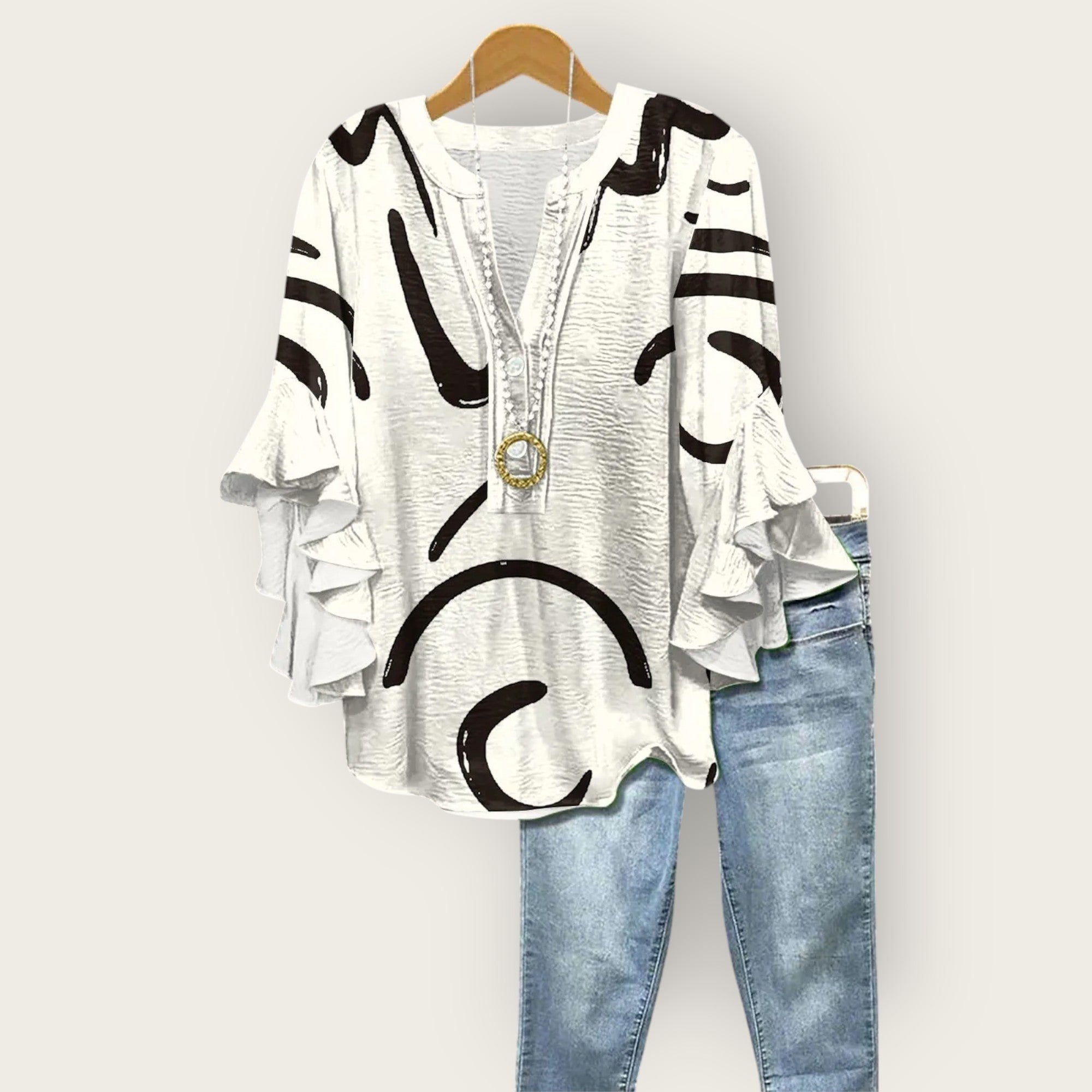 Penselstrøg Bluse