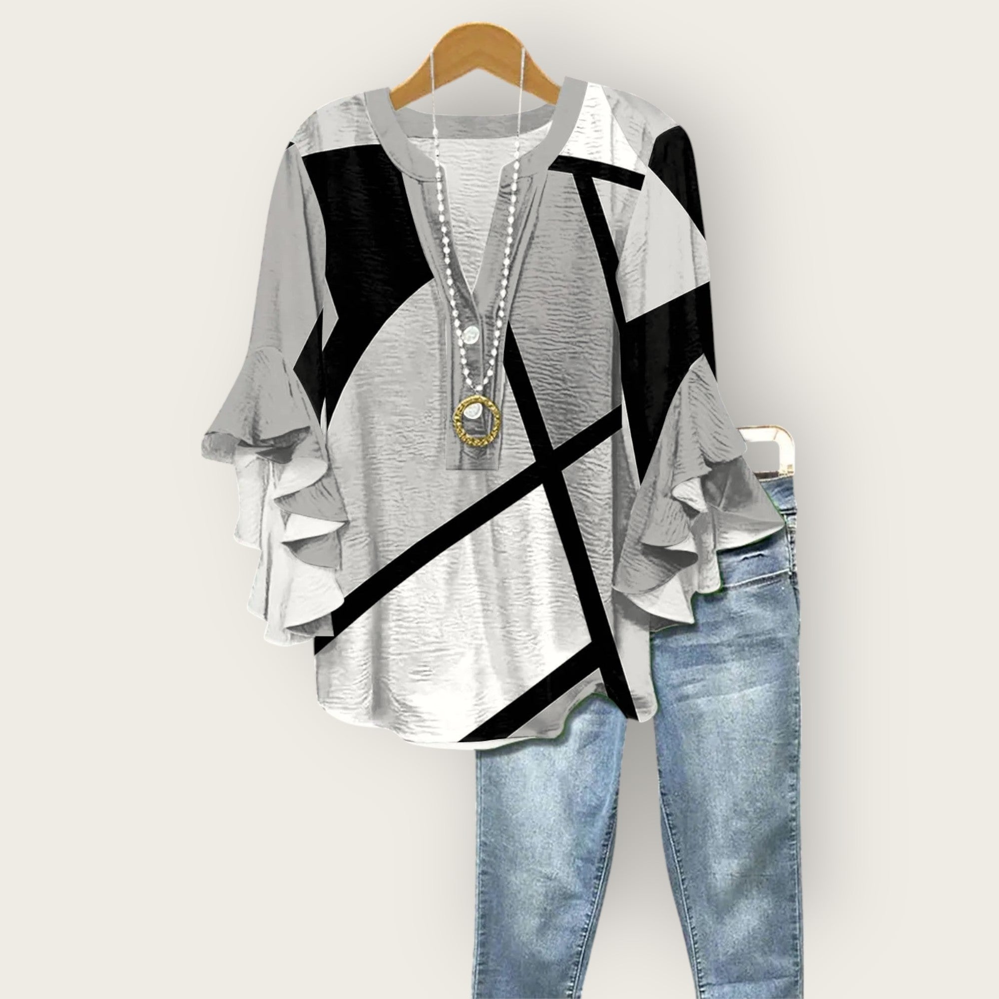 Grafisk Drøm Bluse